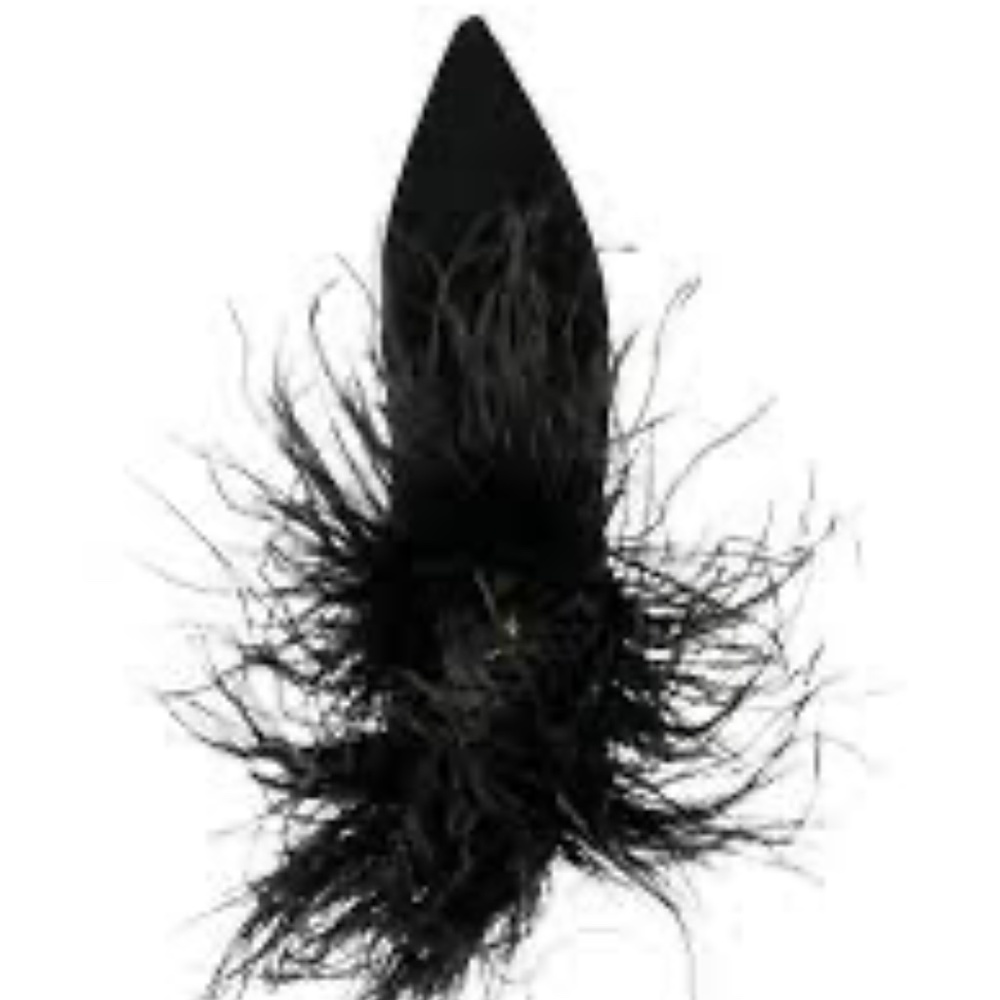 Reduced! MICHAEL KORS Ostrich Feather Suede Ankle Boot, Black, Size 8.5 - Picture 5 of 10